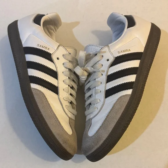 Adidas Samba OG Sneaker Cloud White / Core Black / Gum Size 7.5 - Picture 7 of 14